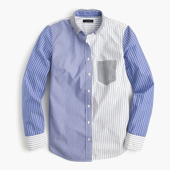 J. Crew Women's Button Down Stripe Cocktail Shirt - Picture 2 of 2